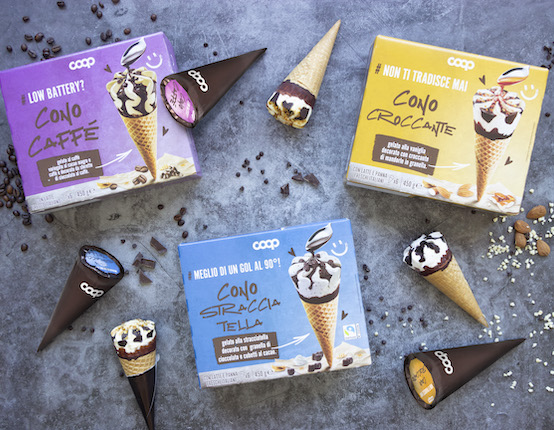 assortimento coni peccato di gola gelato